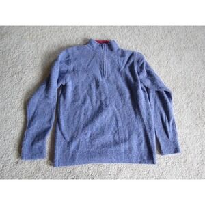 Audrey Talbott Purple Pullover Fleece Sweater Large Quarter Zip Women L